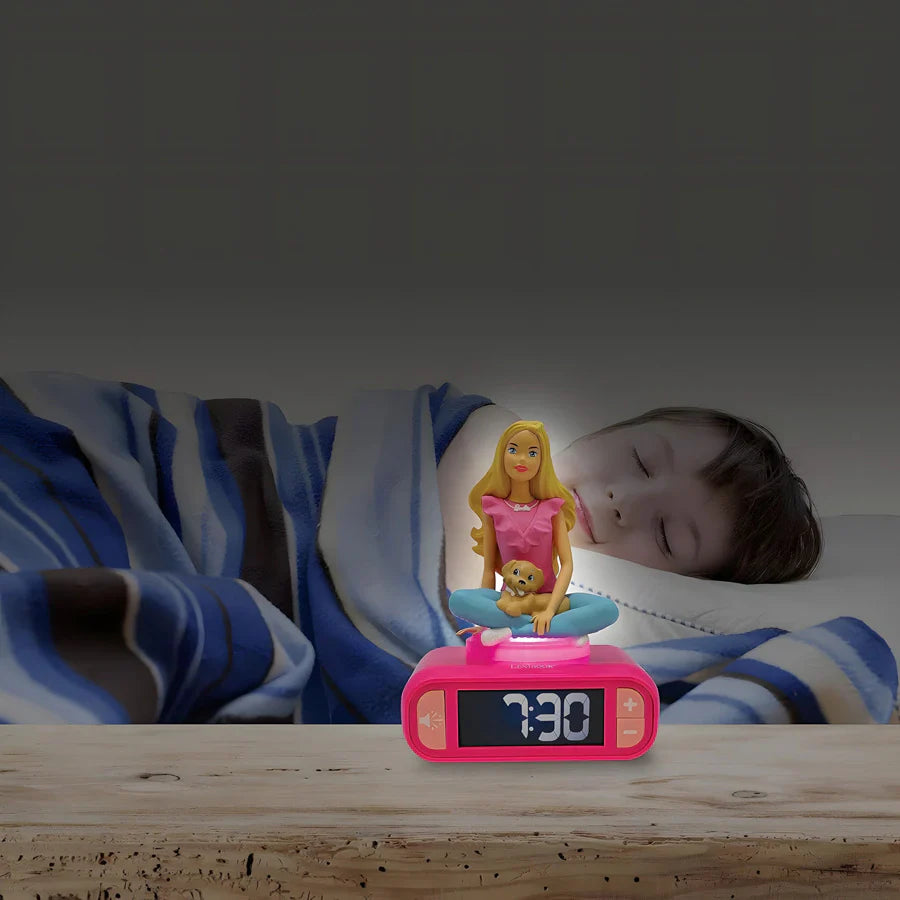 Barbie Digital3D Clock Clock Light Light and Sound Effect