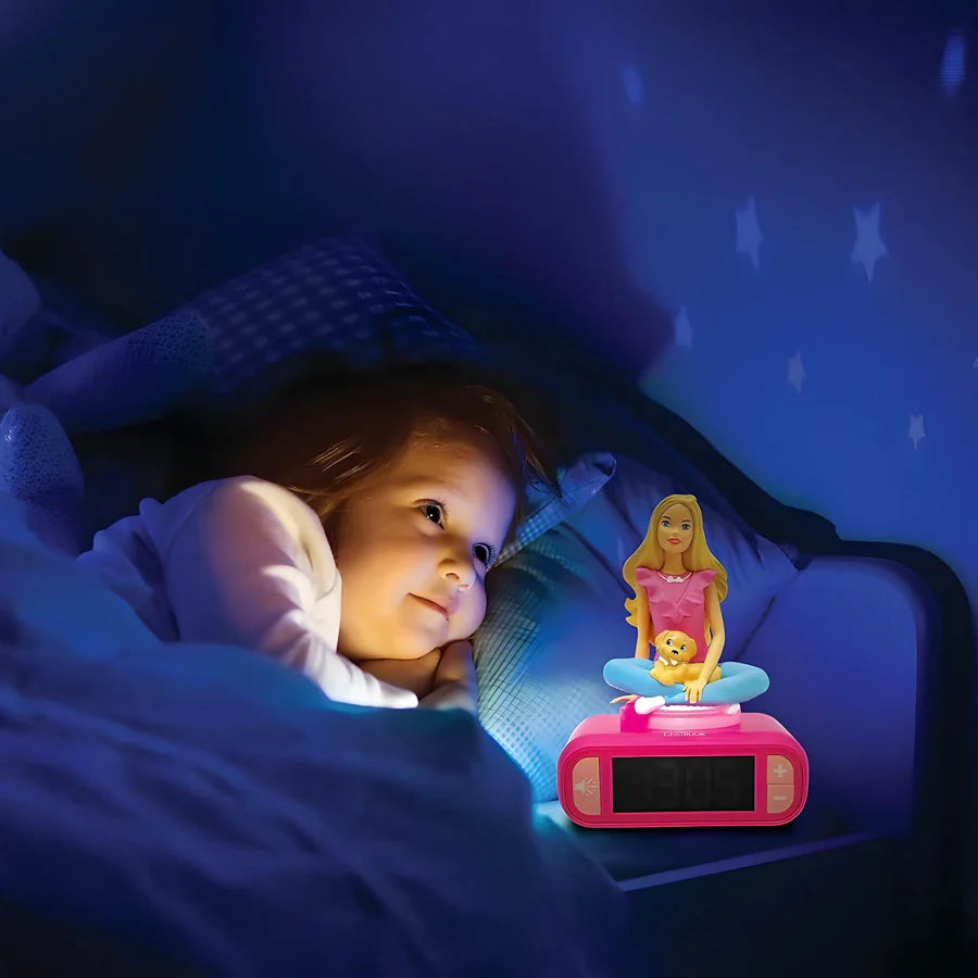 Barbie Digital3D Clock Clock Light Light and Sound Effect