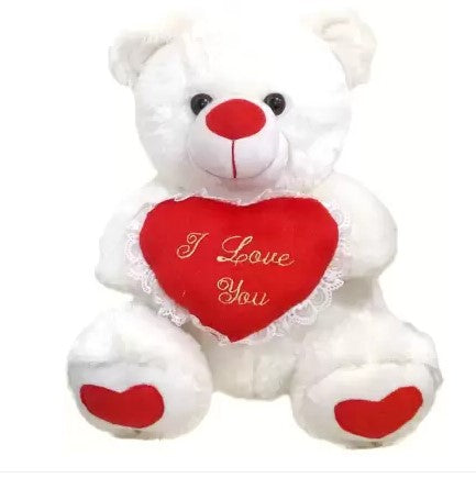 Fluffy Teddy Bear Holding I Love You Heart 40CM