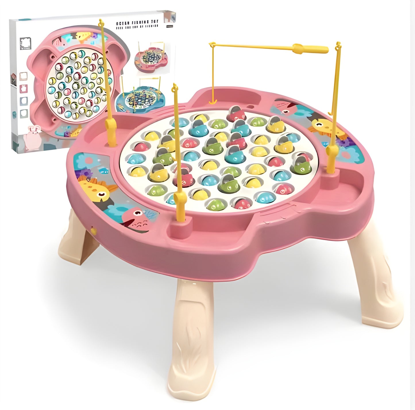 Kids Electric Rotating Musical Multifunctional Fishing Game