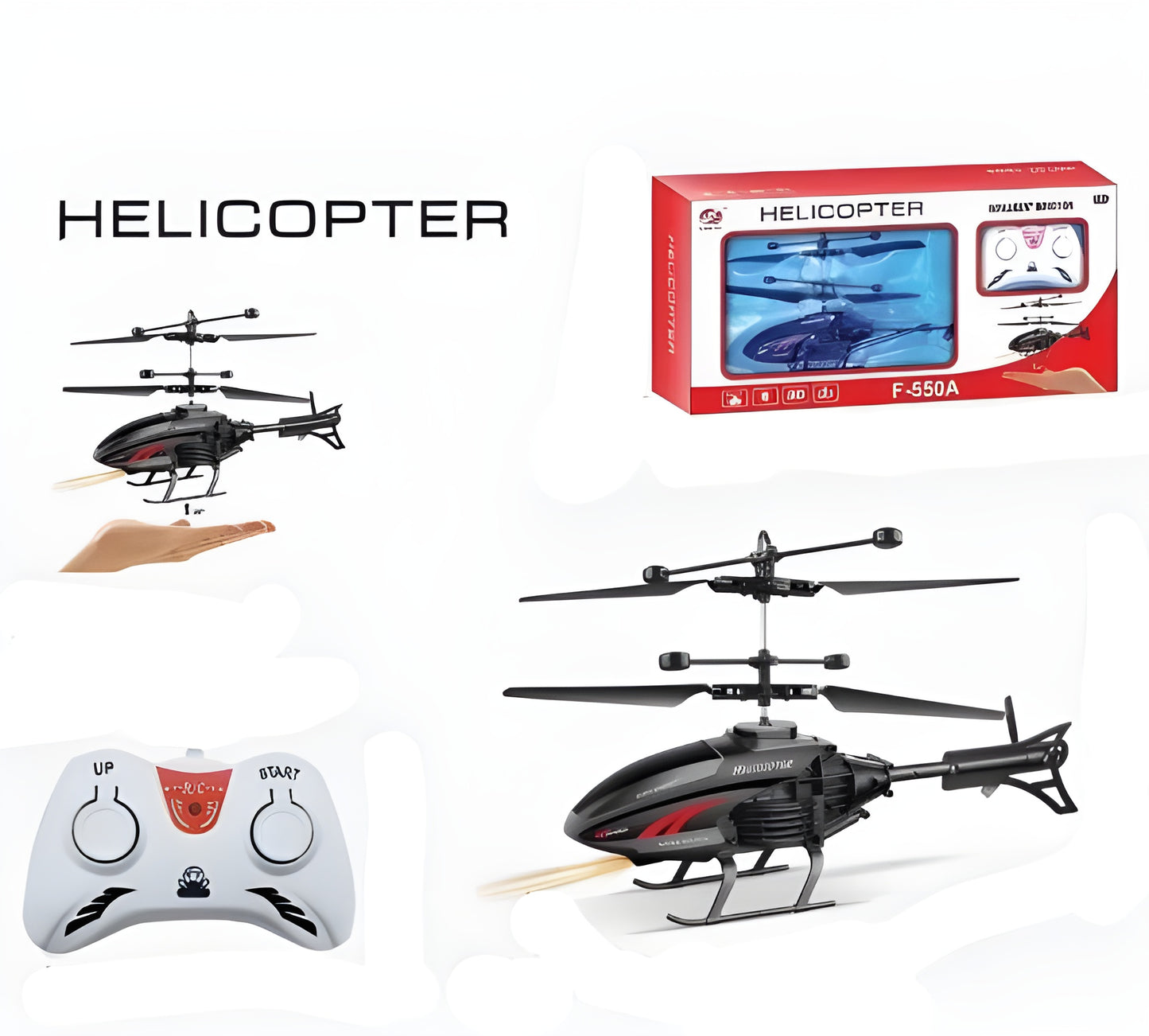Mini RC Helicopter Toy with LED Colorful Lights