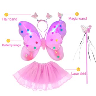 Butterfly wings for Girls with Hair Band and Magic wand