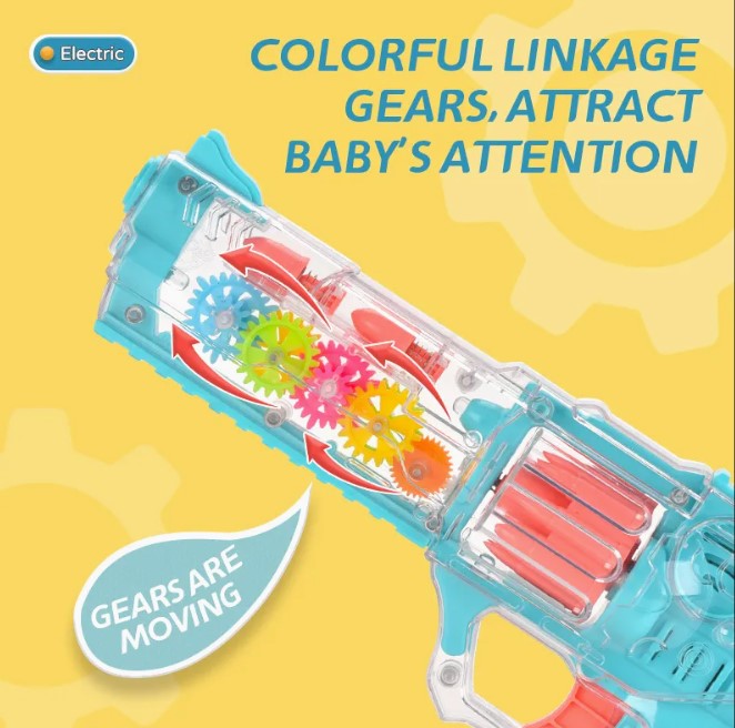 Mechanical Toys with Light and Music, Flashing Gear Gun