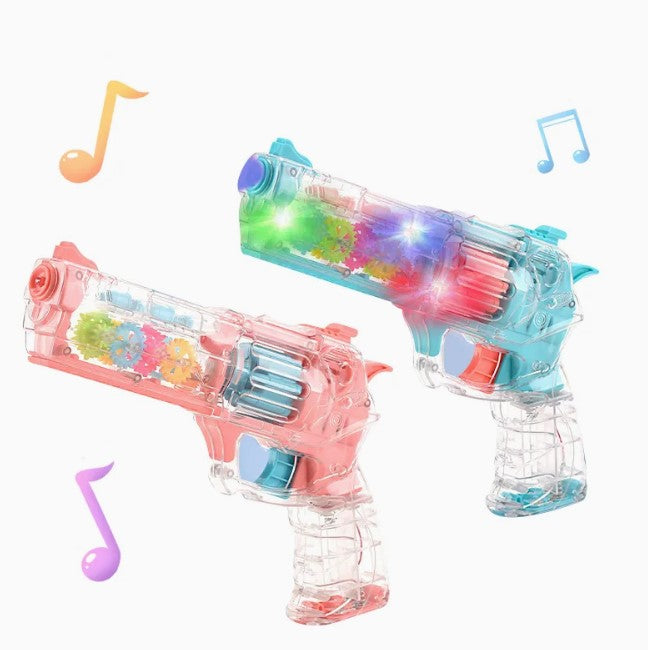Mechanical Toys with Light and Music, Flashing Gear Gun