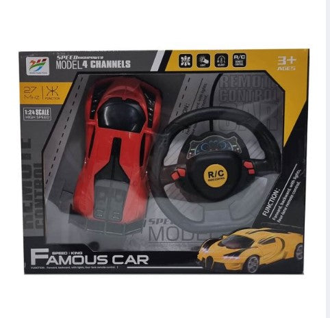 Remote Control Famous Car with Steering Wheel Controller – 1:24 Scale