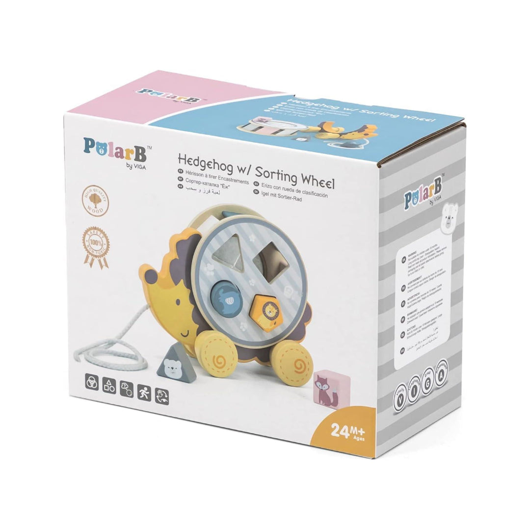 Pull Along Hedgehog with Sorting Wheel
