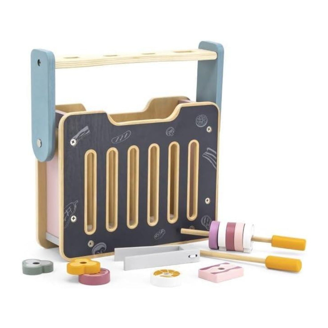 Foldable Wooden Stove & BBQ Set