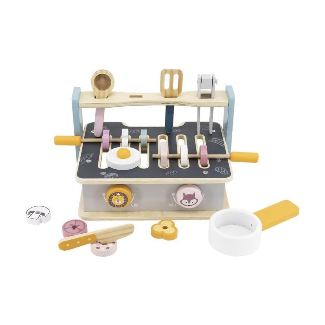 Foldable Wooden Stove & BBQ Set