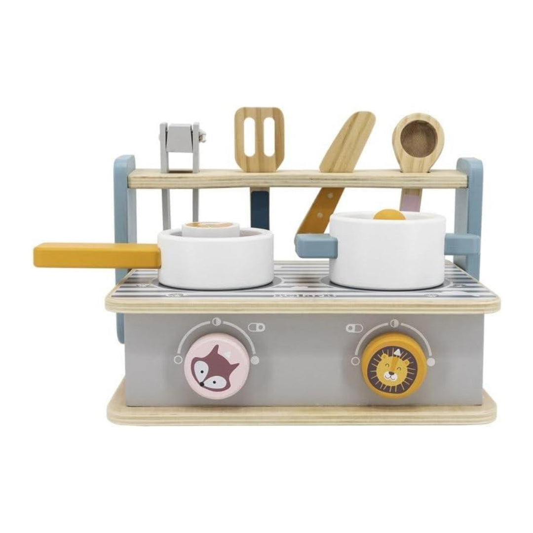 Foldable Wooden Stove & BBQ Set