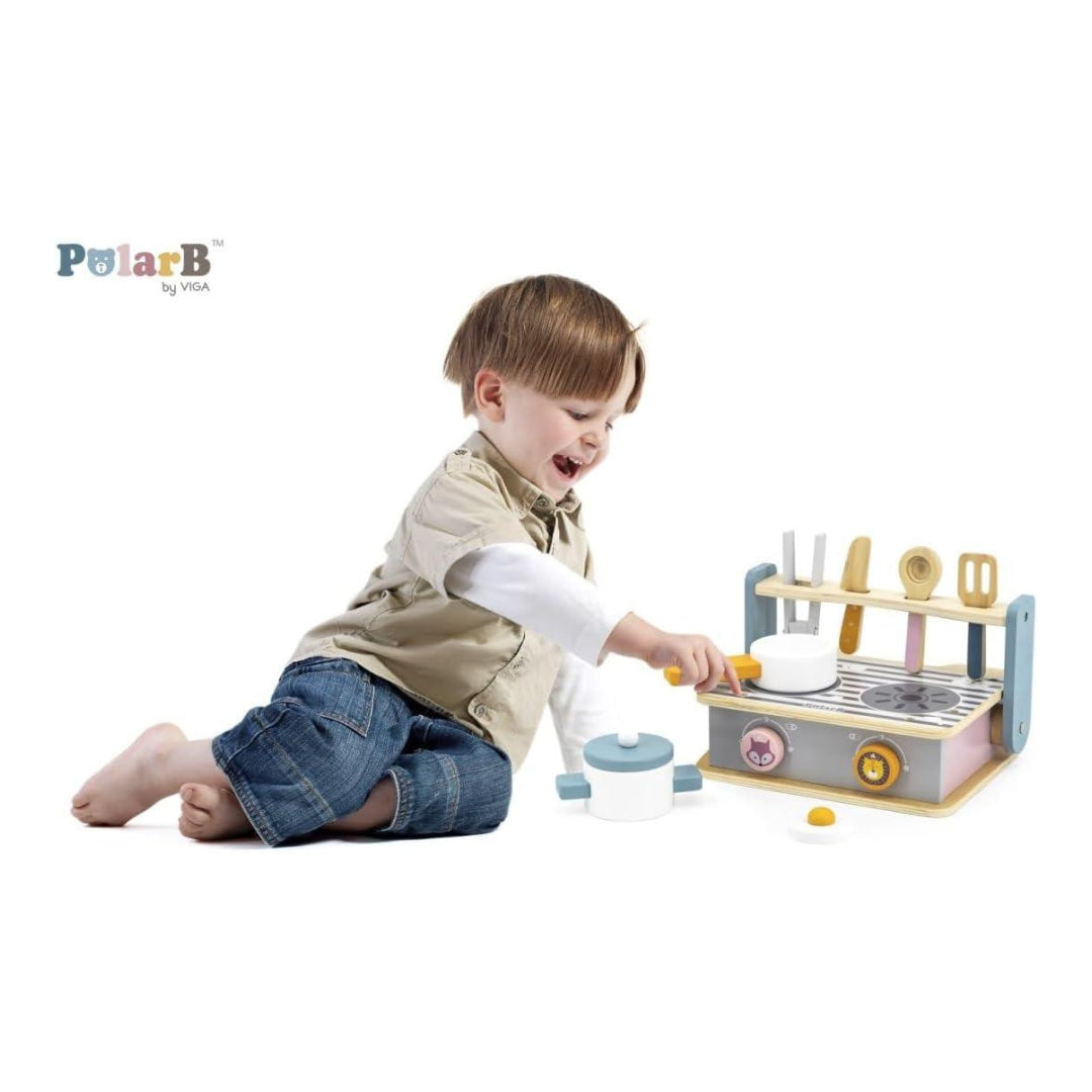 Foldable Wooden Stove & BBQ Set