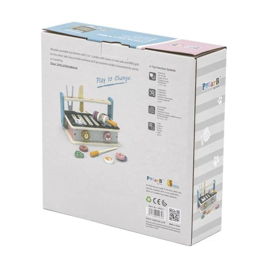 Foldable Wooden Stove & BBQ Set