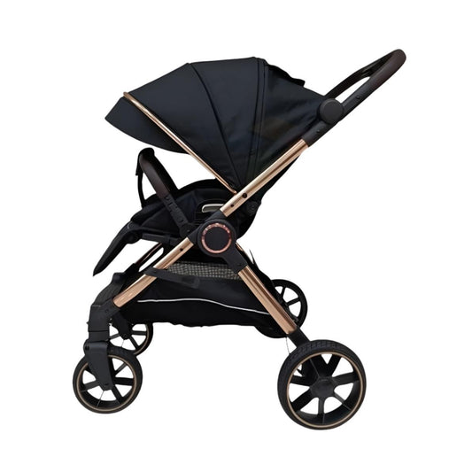 Deluxe Stroller – Premium Build with All-Terrain Wheels Rose-Gold