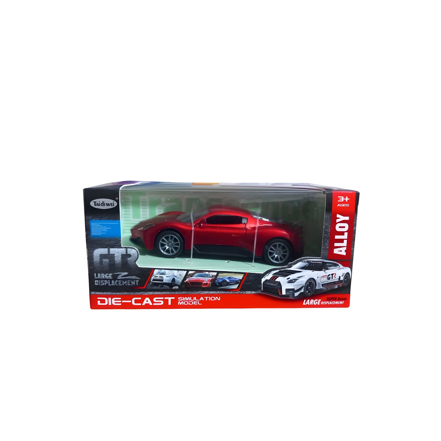 سبيكة Red Gtr Gtr Pull Back Diecast Toy Car