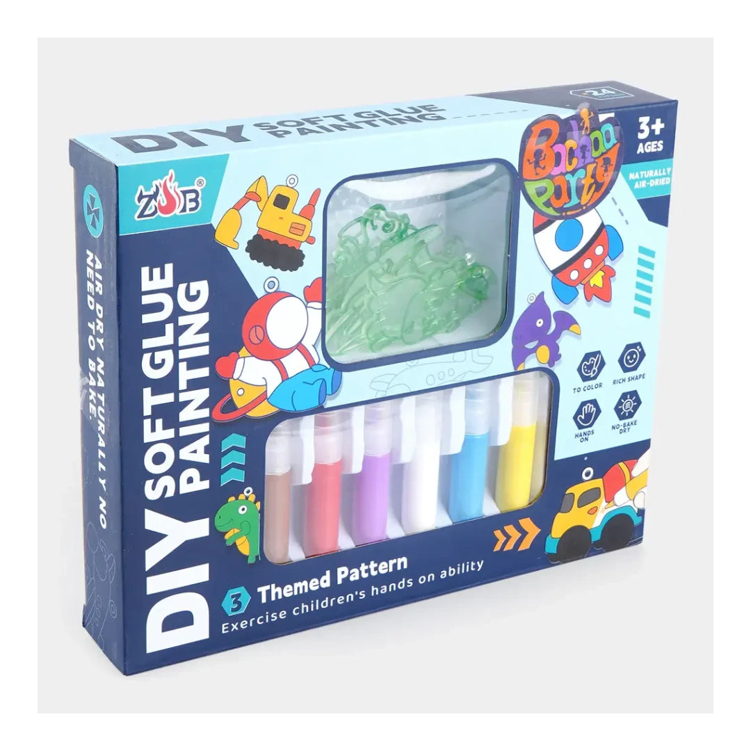 DIY Soft Glue Painting Art for Kids