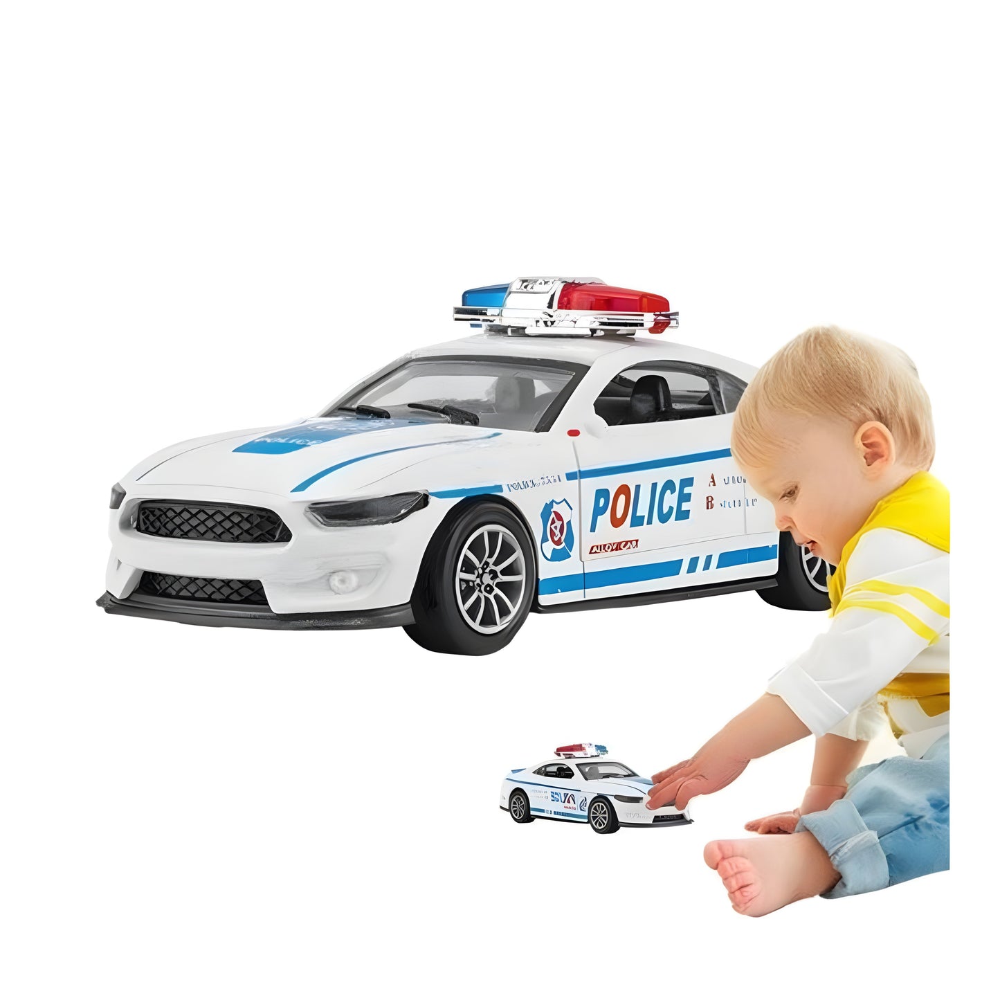 Alloy Police Car Toy - 1:36 Scale