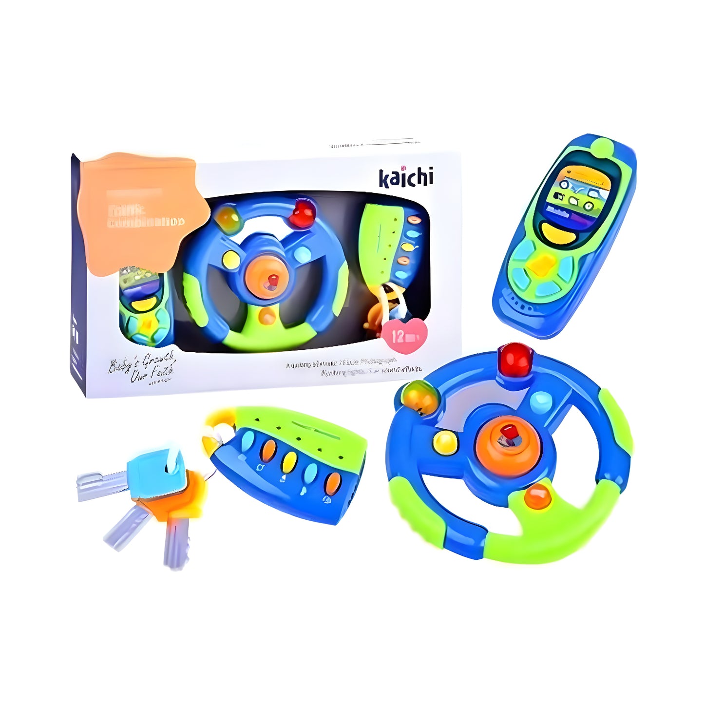 مجموعة سيارات الأطفال مفاتيح عجلة القيادة الهاتف المحمول