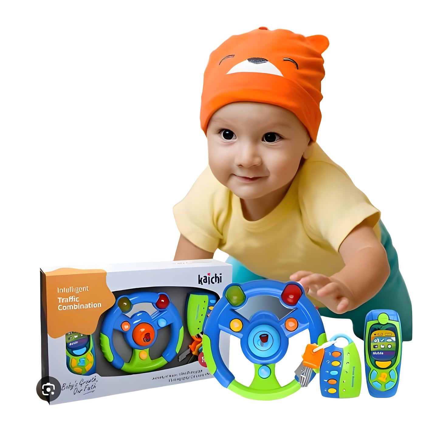 مجموعة سيارات الأطفال مفاتيح عجلة القيادة الهاتف المحمول