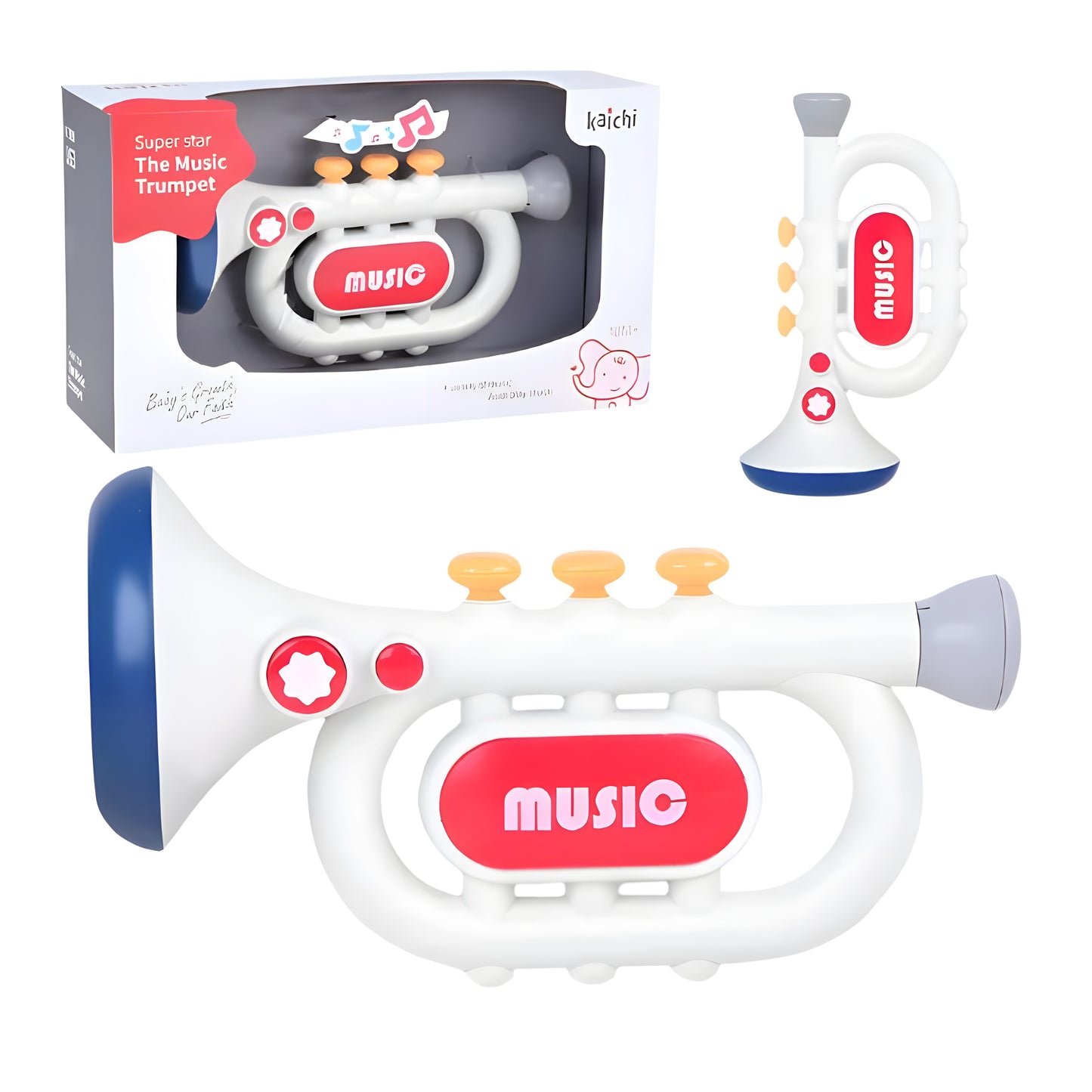 Baby Trumpet with Light and Sound Interactive trumpet for toddlers