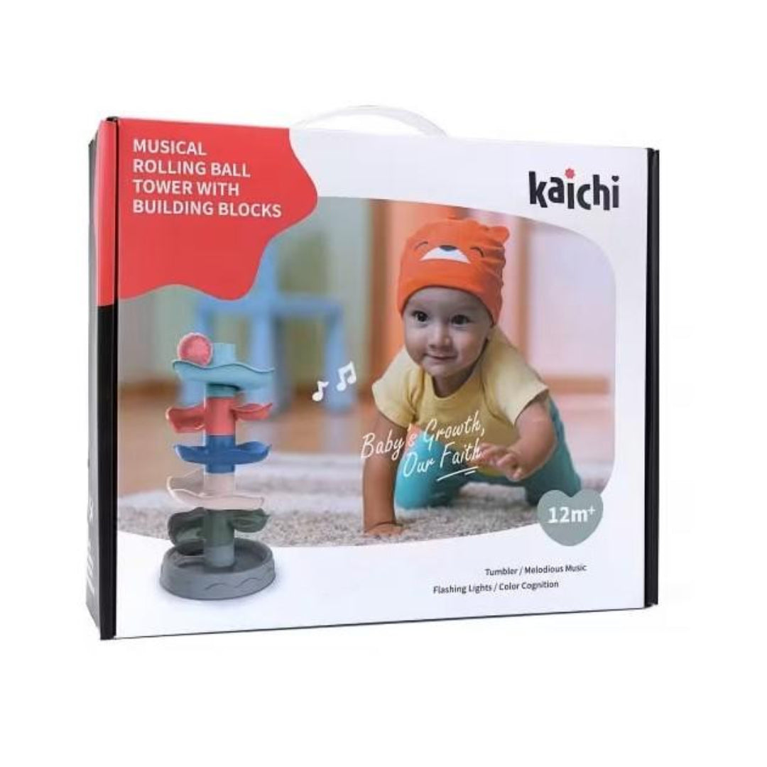 6 طبقة إسقاط ولفة دوامة لعبة كرة برج للطفل والطفل