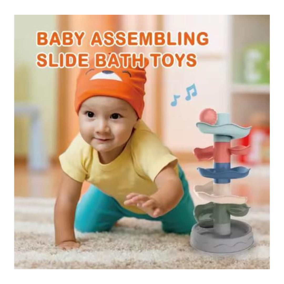 6 طبقة إسقاط ولفة دوامة لعبة كرة برج للطفل والطفل