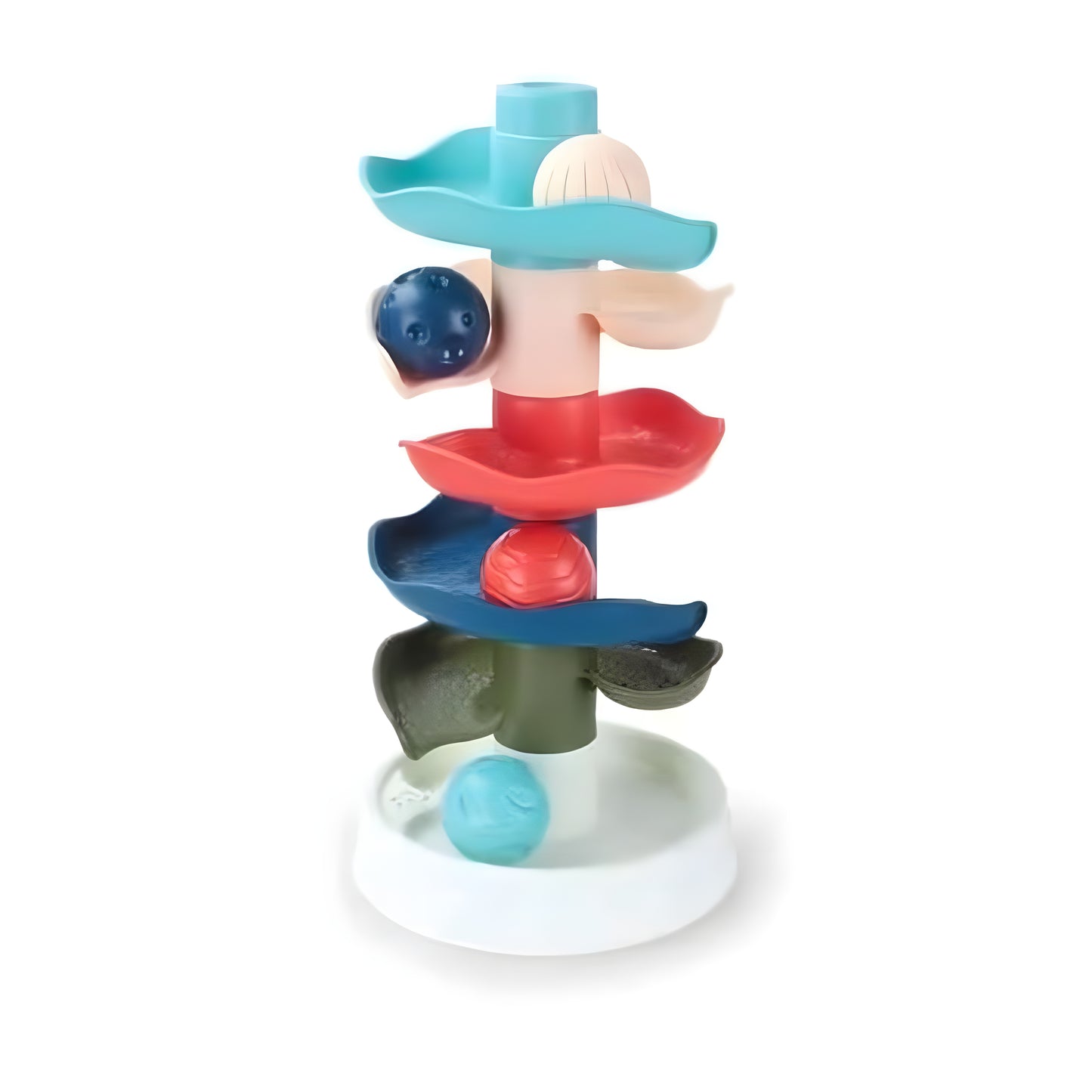 6 طبقة إسقاط ولفة دوامة لعبة كرة برج للطفل والطفل