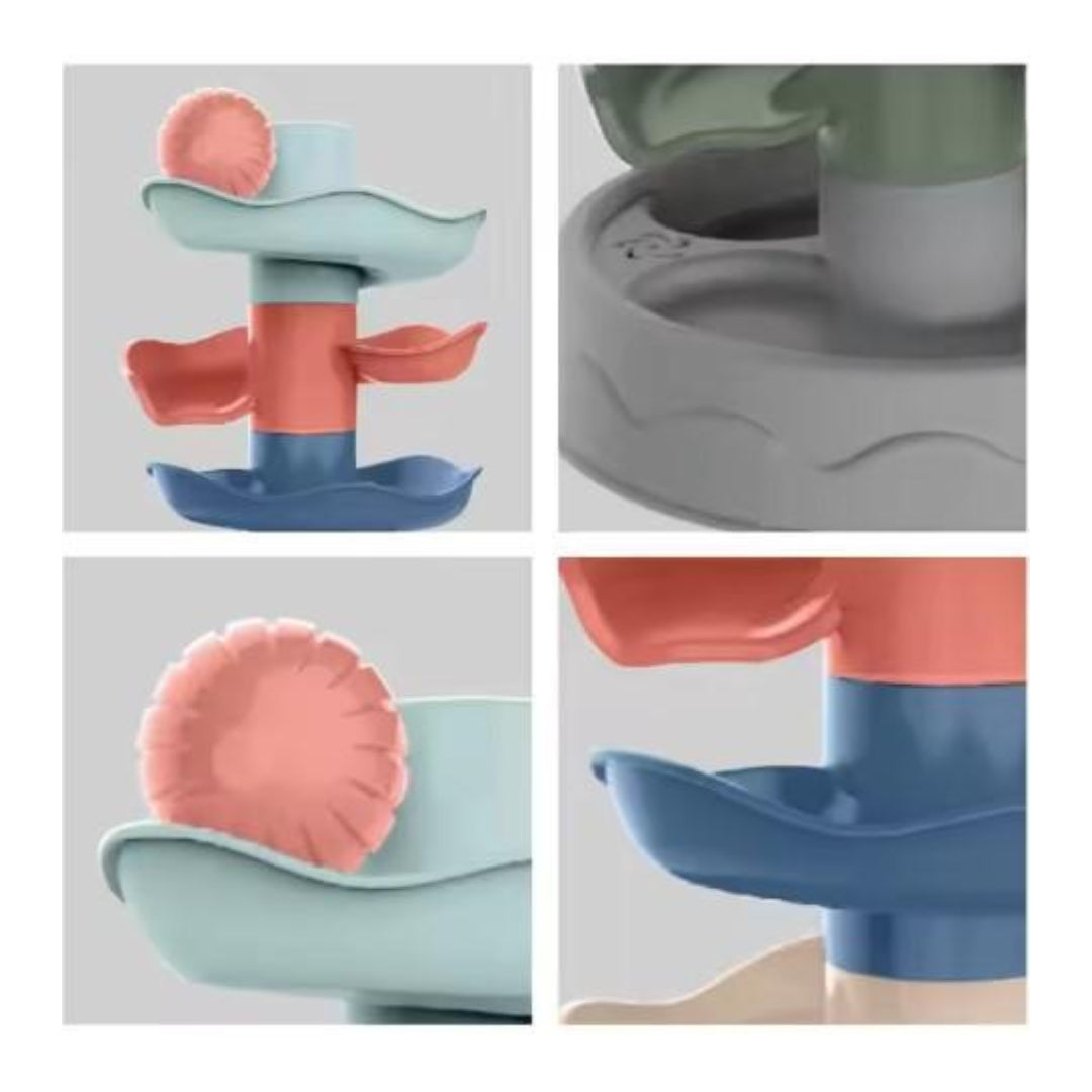 6 طبقة إسقاط ولفة دوامة لعبة كرة برج للطفل والطفل