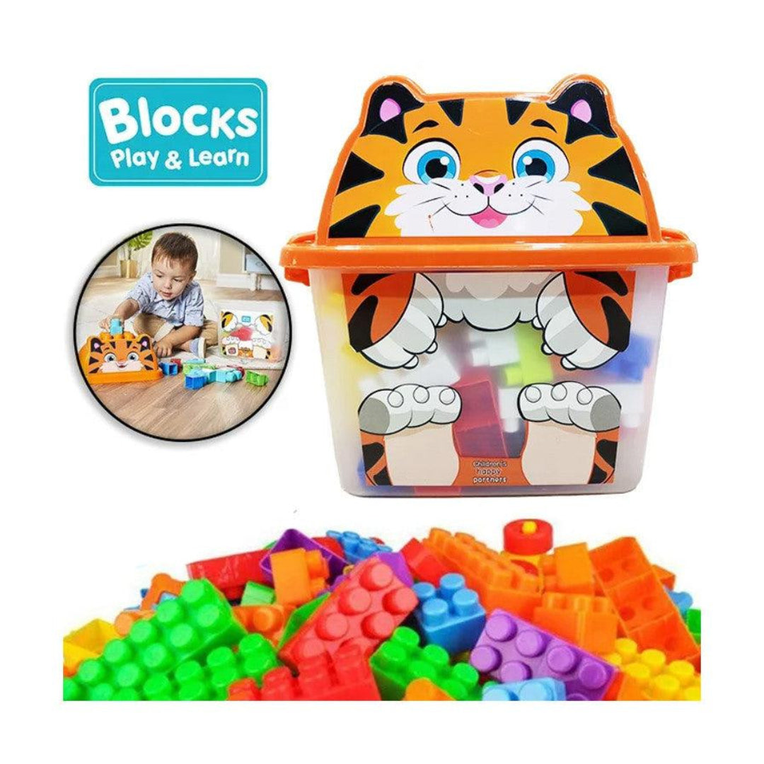 Tiger Themed Building Blocks Toy Set