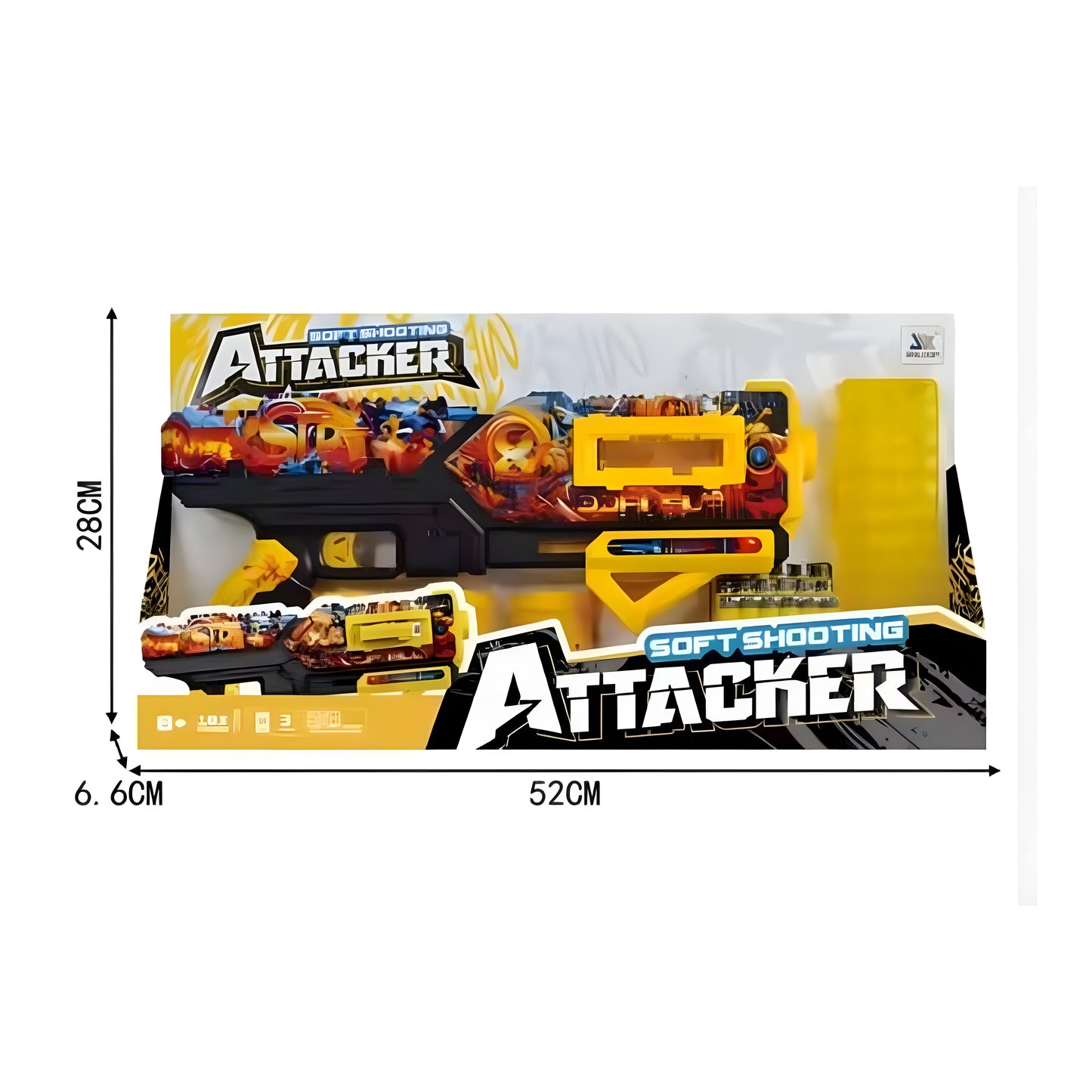 Soft Shooting Attacker Toy Gun Set Colorful Blaster Edition