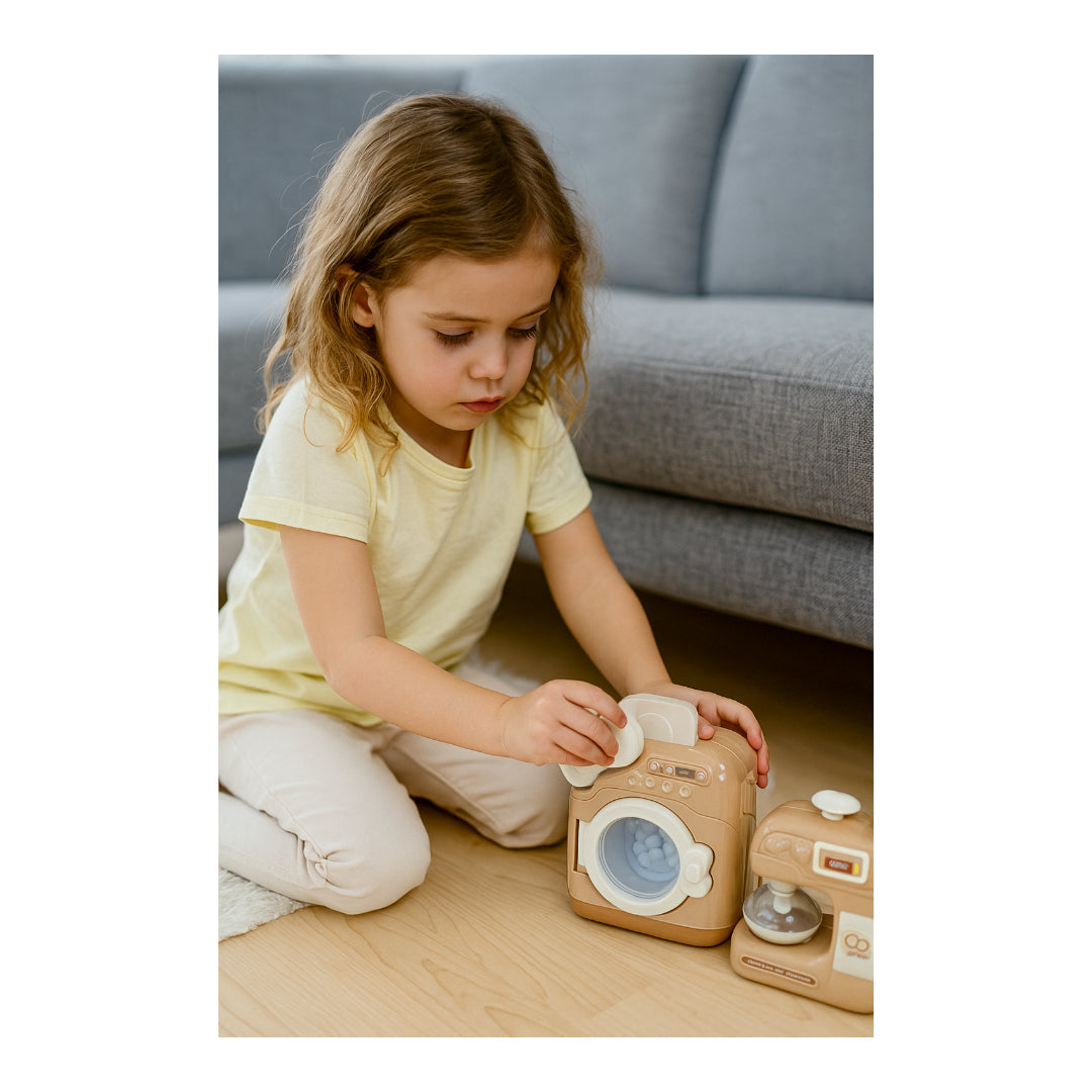 Washing machine and sewing machine game