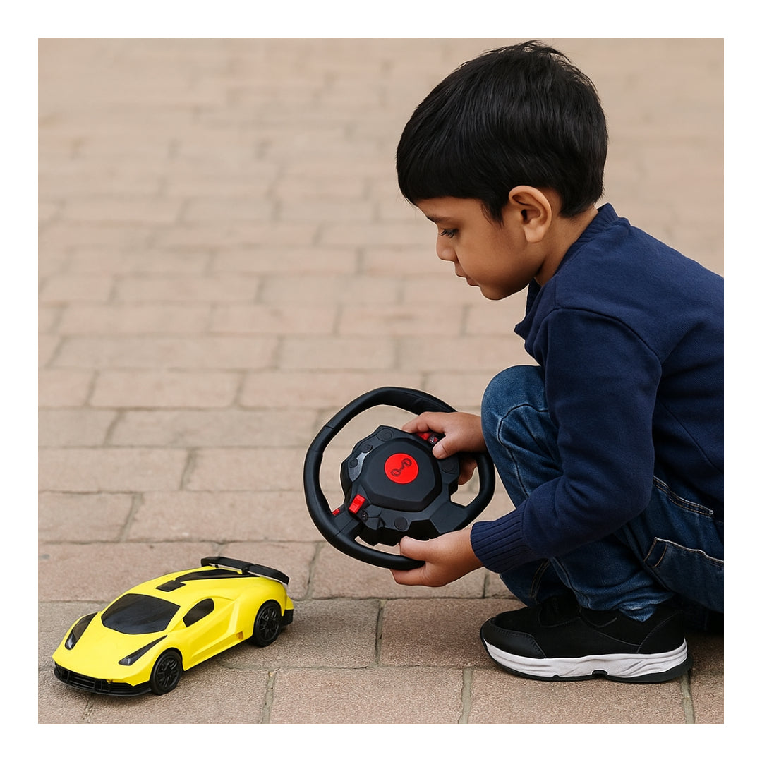 Remote Control Famous Car with Steering Wheel Controller – 1:24 Scale