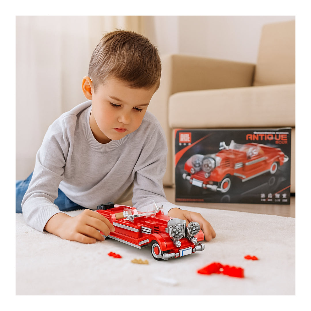 Antique Car Model with Guidebook Learning & Educational Toy Play Set (334 Pieces)