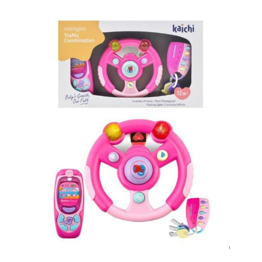 Kaichi Intelligent Traffic Combination Toy Set – Pink