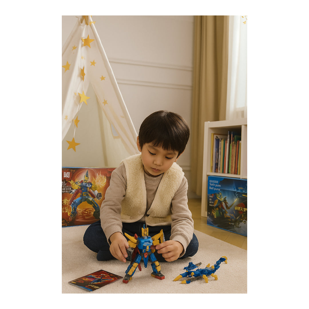 GAO MISI – "Zhan Guo Ji Jia" Warrior Mecha Building Set (T3112) 560 PCS