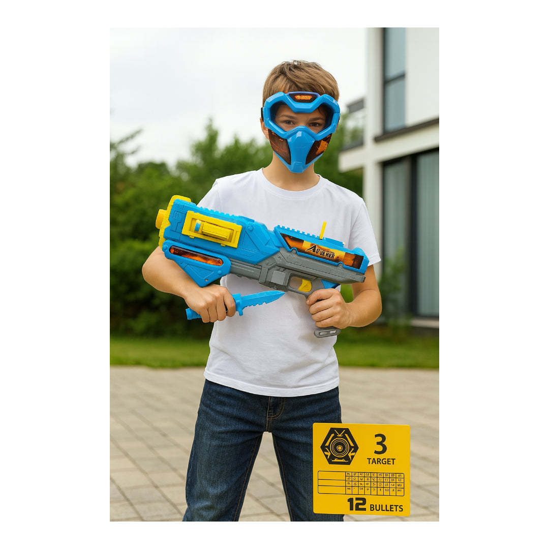 Soft Shooting Attacker Blasting Expert Toy Gun Set