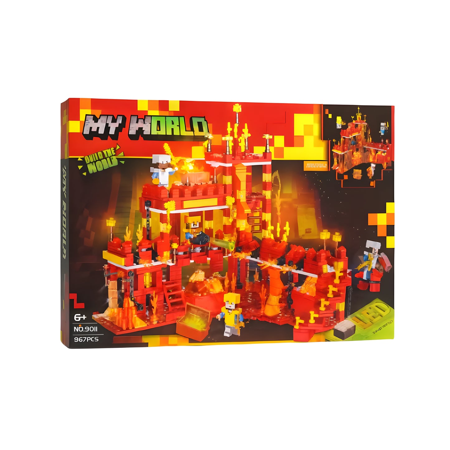 طراز Lego Minecraft Red Castle