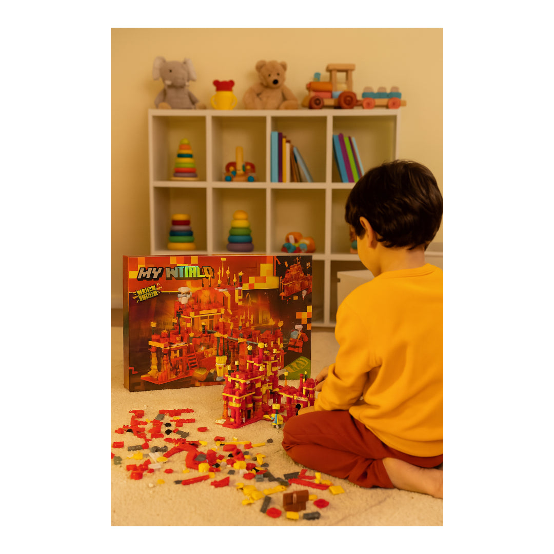 طراز Lego Minecraft Red Castle