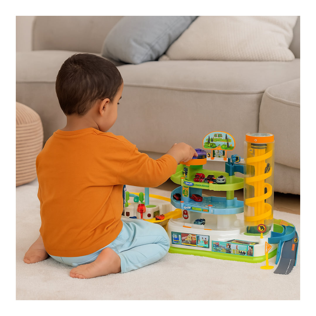 Multi-store car park with mechanized city