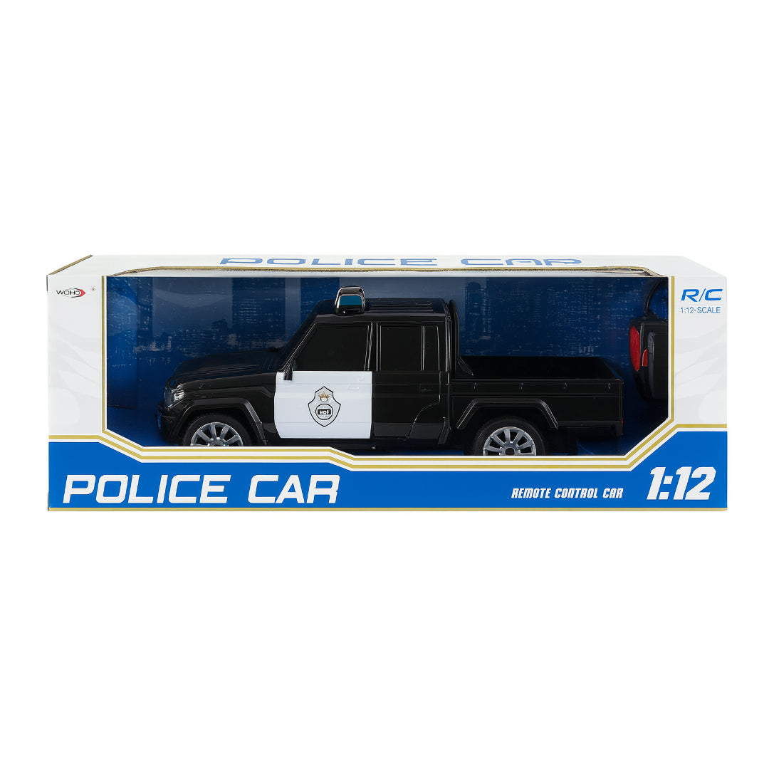 Remote-Control Police Pickup Truck Toy with Rechargeable Battery and Controller