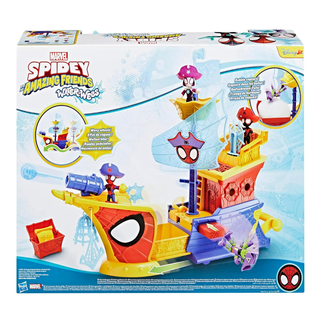 Spidey وأصدقاؤه المذهلين Marvel Wibs Webs Webs Ahoy Bubble Pirate Ship