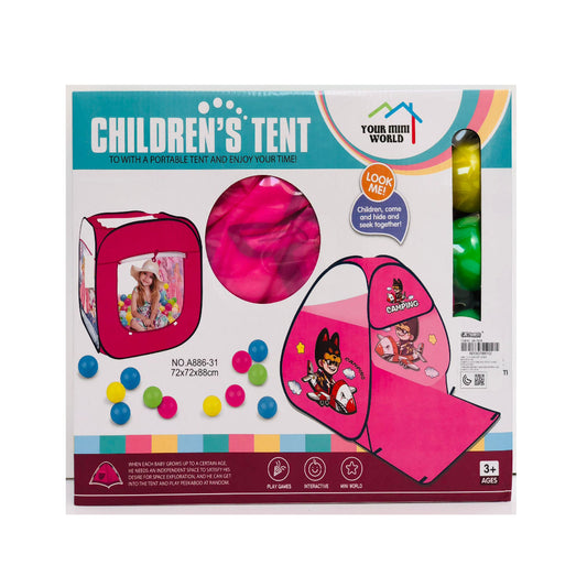Children’s Play Tent – Princess Theme with Colorful Balls