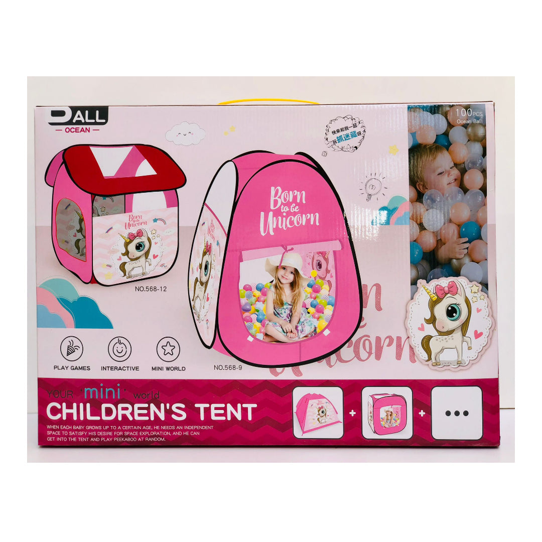 Born to Be Unicorn Mini Children’s Tent with Balls