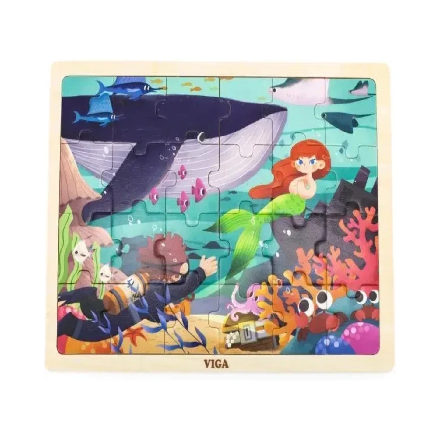 24-Piece Wooden Jigsaw Puzzle - Sea Secret