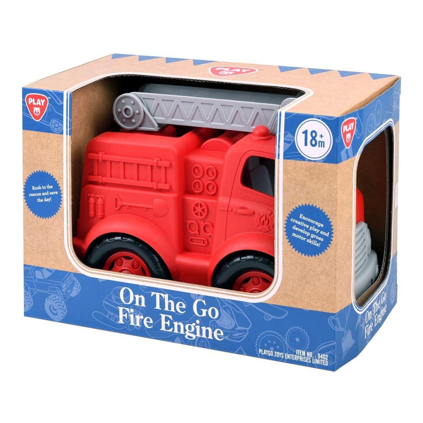 PlayGo On The Go Fire Engine Truck Toy With Moving Ladder