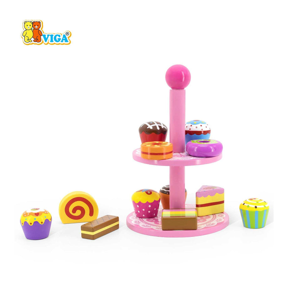 Wooden Cupcake with Stand