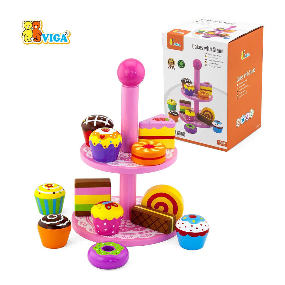 Wooden Cupcake with Stand