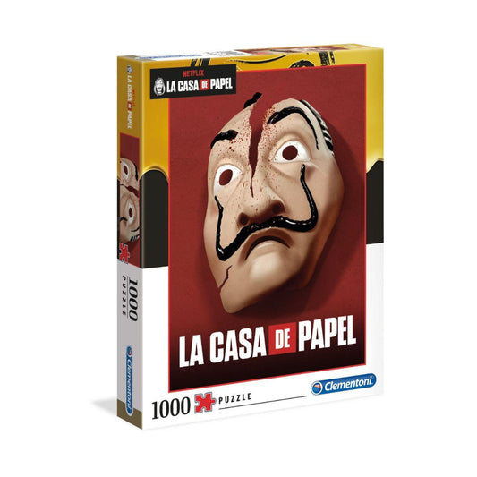 Clementoni - AP Netflix La Casa De Papel Mask Puzzle 1000Pcs