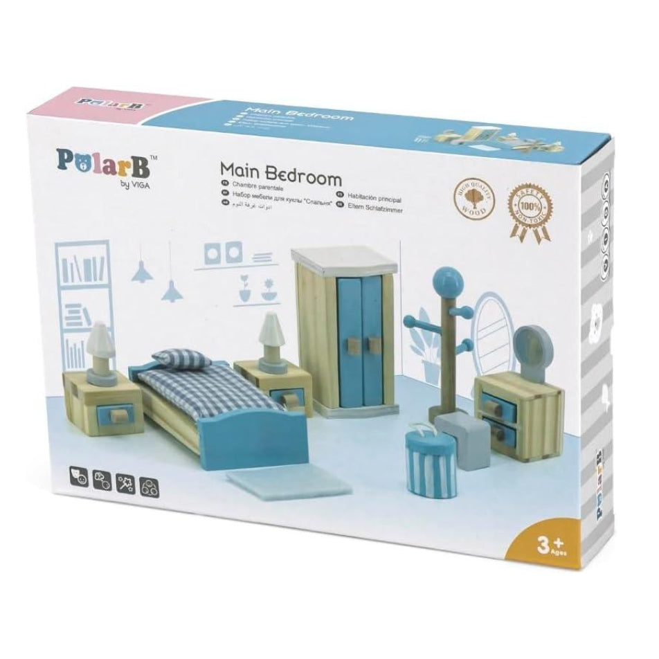 Viga Main Bedroom Dollhouse Furniture Playset