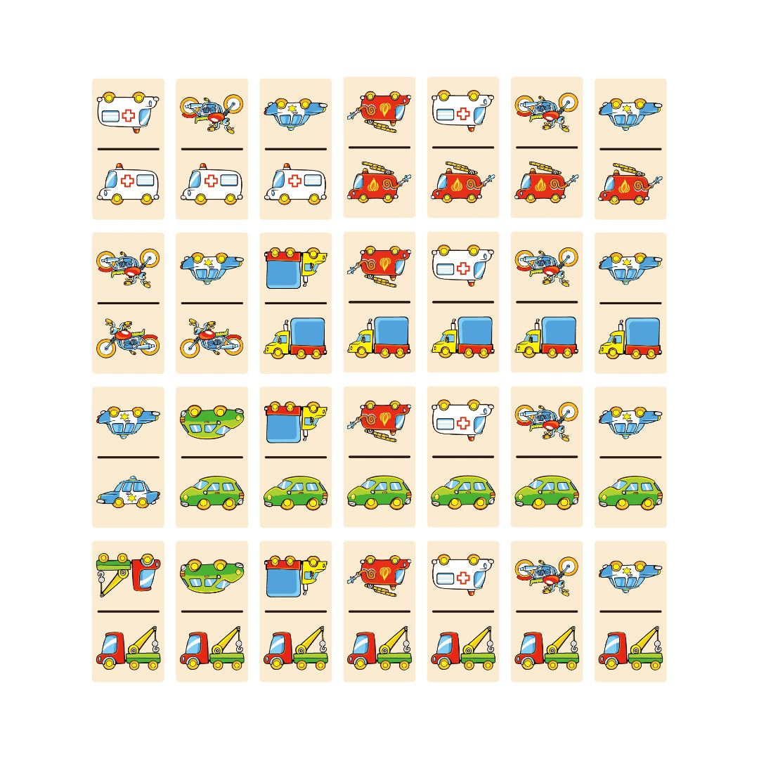 Viga Wooden Dominoes - Vehicles