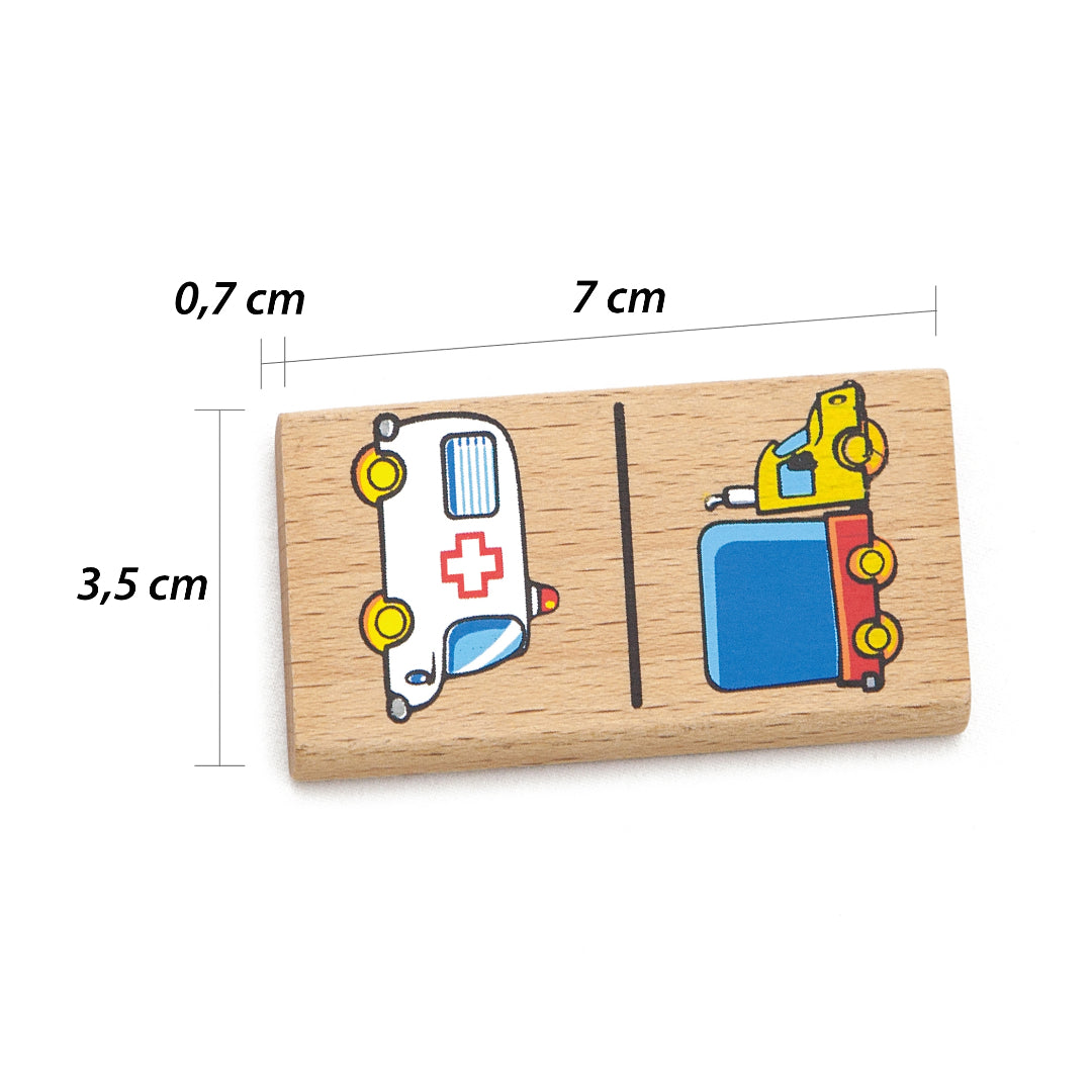 Viga Wooden Dominoes - Vehicles