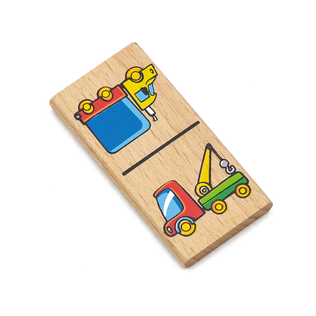 Viga Wooden Dominoes - Vehicles
